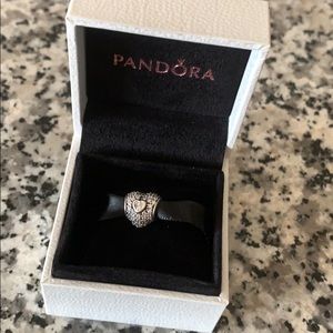 Clear CZ Heart Pandora Charm